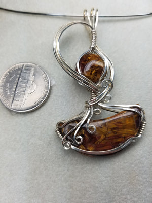 Pietersite Gemstones Hand Sculpted in Argentium Silver (tarnish resistant) Wire