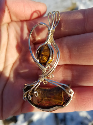 Pietersite Gemstones Hand Sculpted in Argentium Silver (tarnish resistant) Wire