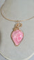 Pink Striped Rhodochrosite Pendant Hand-sculpted in Gold Filled Wire