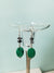 Malachite and Snowflake Jasper Dangle Earrings