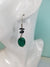 Malachite and Snowflake Jasper Dangle Earrings