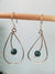 Beaded Turquoise Teardrop Earrings hand sculpted in Argentium Silver (tarnish resistant)