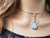 Light Blue Chaldecony Pendant and Earring set hand sculpted in 14kt gold filled wire