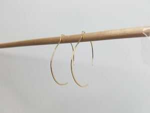 Open Design Minimalist Threader Earrings hand sculpted in 14kt Gold Filled Wire