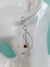 Sterling Sliver .925 Swoopy Earrings with Brown Goldstone drop