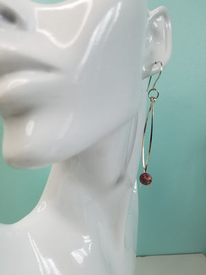 Argentium (tarnish resistant) Sterling Silver .925 Dangle Earrings With Regalite Beads