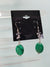 Malachite and Snowflake Jasper Dangle Earrings