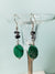 Malachite and Snowflake Jasper Dangle Earrings