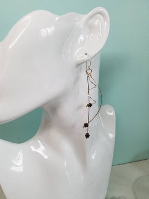 Unique Argentium Silver (tarnish resistant) Ecclectic Dangle Beaded Earrings