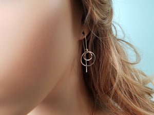 14kt Gold Filled Stylish Double Loop Threader Earrings