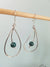 Beaded Turquoise Teardrop Earrings hand sculpted in Argentium Silver (tarnish resistant)