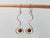 14kt Gold Filled  Swirly Dangle Earrings With Brown Goldstone Beads