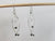Unique Argentium Silver (tarnish resistant) Swirly Dangle Beaded Earrings