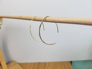 Open Style Minimalist Threader Earrings hand sculpted in 14kt Gold Filled Wire