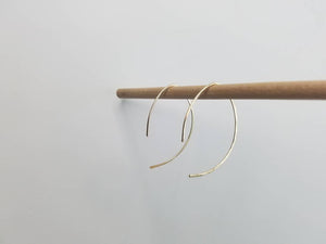 Open Style Minimalist Threader Earrings hand sculpted in 14kt Gold Filled Wire