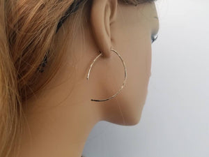 Open Style Minimalist Threader Earrings hand sculpted in 14kt Gold Filled Wire