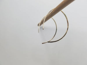 Open Style Minimalist Threader Earrings hand sculpted in 14kt Gold Filled Wire