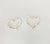 Tiny Heart Shaped Minimalist Threader Earrings hand sculpted in 14kt Gold Filled Wire