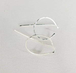 Circle Shaped Earring Jackets hand sculpted in Argentium Silver (tarnish resistant)