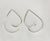 Teardrop Swoop Minimalist Threader Earrings hand scuplted in Argentium Silver (tarnish resistant)