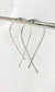 Criss Cross Minimalist Threader Earrings hand sculpted in Argentium Silver (tarnish resistant)