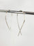 Criss Cross Minimalist Threader Earrings hand sculpted in Argentium Silver (tarnish resistant)