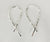 Criss Cross Minimalist Threader Earrings hand sculpted in Argentium Silver (tarnish resistant)