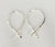Criss Cross Minimalist Threader Earrings hand sculpted in Argentium Silver (tarnish resistant)
