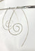 Long Spiral Minimalist Threader Earrings hand sculpted in Argentium Silver (tarnish resistant)