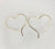Heart Shaped Minimalist Threader Earrings hand sculpted in 14kt Gold Filled Wire