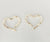 Tiny Heart Shaped Minimalist Threader Earrings hand sculpted in 14kt Gold Filled Wire