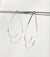 Teardrop Swoop Minimalist Threader Earrings hand scuplted in Argentium Silver (tarnish resistant)