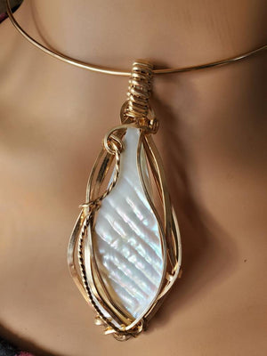 Chatoyant Mother of Pearl Pendant