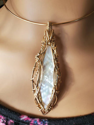 Gorgeous Mother of Pearl Statement Pendant