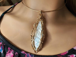 Gorgeous Mother of Pearl Statement Pendant