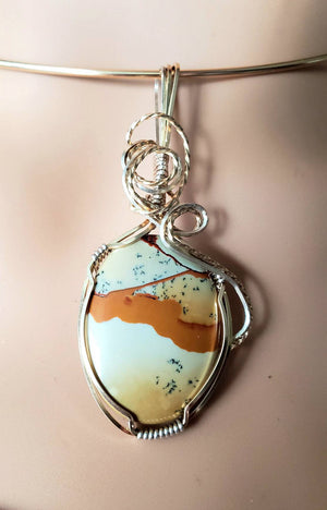 Landscape Jasper in 14kt gold filled and Sterling Silver Argentium .925 wire