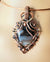 Natural Petrified Wood Gemstone Hand Sculpted in Pure Copper Wire