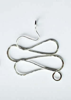 Unique Argentium .925 Sterling Silver Wire Pendant 2 (now known as the Oops Pendant)