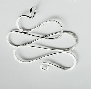Unique Argentium .925 Sterling Silver Wire Pendant 3 (now known as the Oops Pendant)