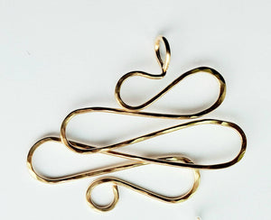 Yellow Gold Filled Wire Pendant 2 (now known as the Oops Pendant)