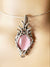 Shiny Pink Mussel Shell Hand-Sculpted in Argentium Sterling Silver (tarnish resistant) wire