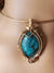 Magnificent Deep Blue Green Turquoise Pendant