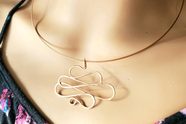 Rose Gold Filled Wire Pendant (now known as the Oops Pendant)