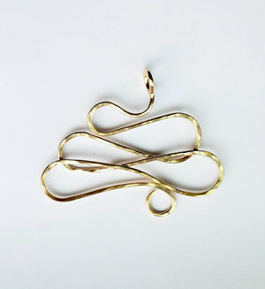 Yellow Gold Filled Wire Pendant 1 (now known as the Oops Pendant)