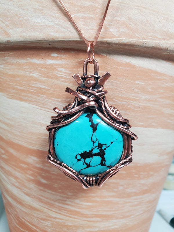 Natural Turquoise  Gemstone Pendant